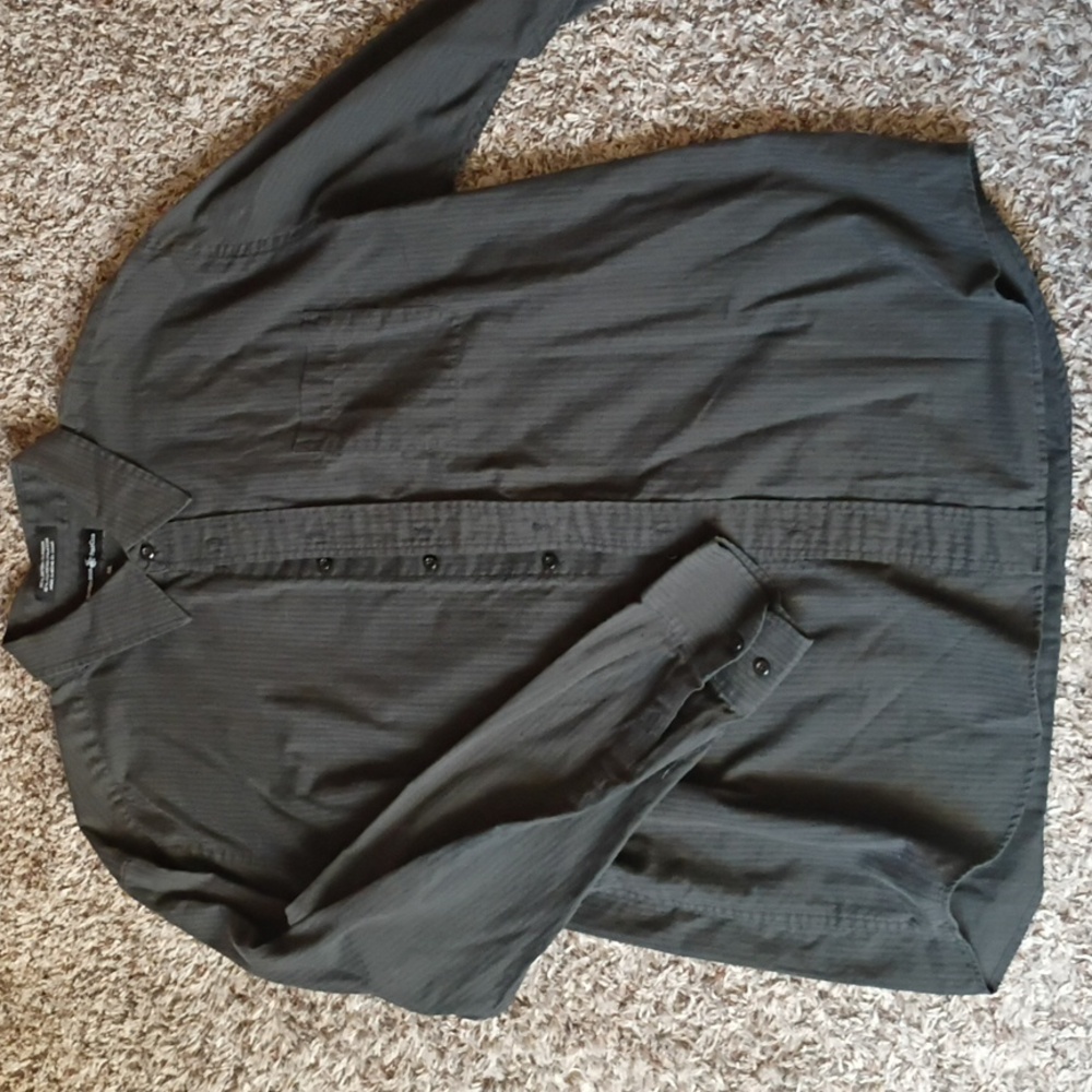 Beverly Hills Polo Club Dark Gray Button-Down Shirt